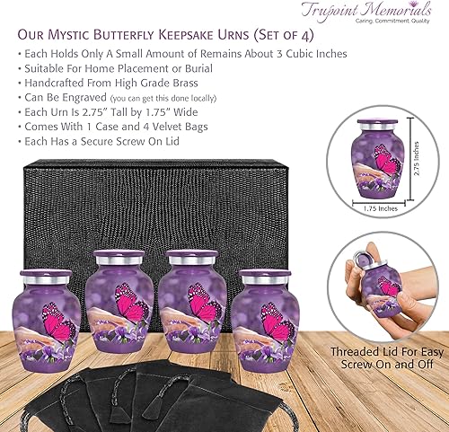 Miniatura 7 de Trupoint Memorials Urnas de cremación para adultos capacidad para 075 libras por mini urna mini urnas de cremación de 275 x 175 pulgadas urnas de