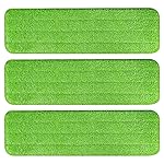 AmaVins 3 Pack Microfiber Cleaning Pads with All Bona Mop, Reusable Microfiber Mop Pads for 18 Inch Mop, Hardwood Floor Replacement Cleaning Mop Pads, Machine Washes