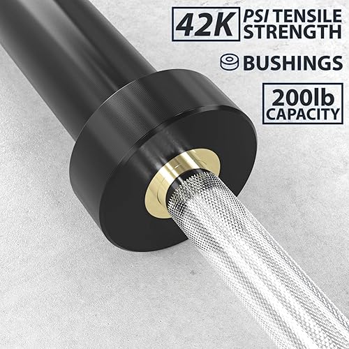 Miniatura 3 de Synergee Barra de aluminio de barra técnica de 15 libras para entrenamiento de forma y técnica para levantamiento de potencia y olímpico.