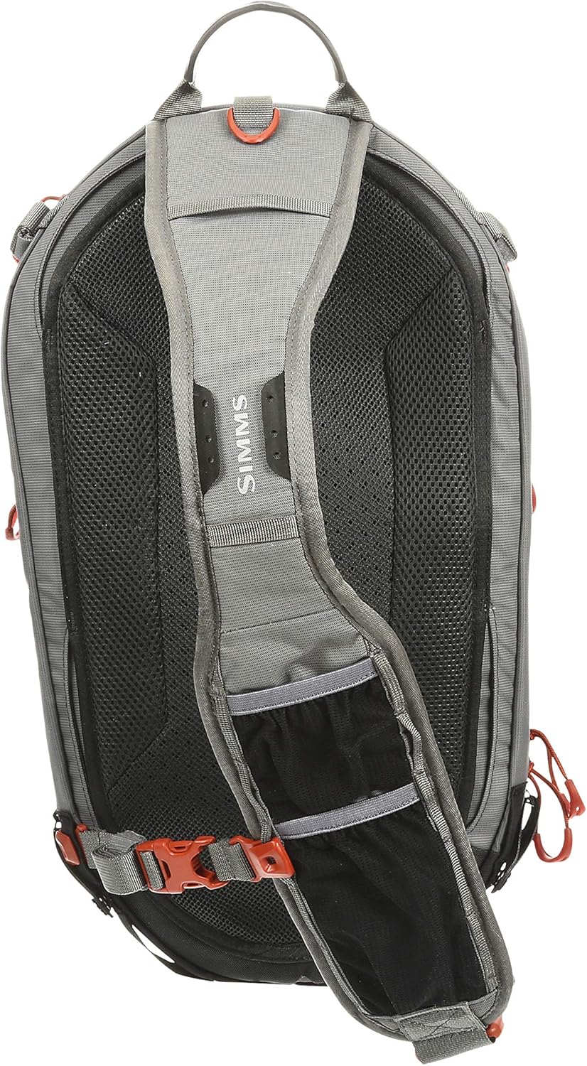 Simms Freestone Ambidextrous Fishing Sling Pack, Water Resistant Backpack, Grey