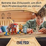 LEGO ONE PIECE Buggy the Clown's Circus Tent - Interactive Toy with 4 Minifigures incl. Luffy, Nami & Zoro, plus 2 Wanted Posters - Anime Gift for 8+ Year Old Boys, Girls & Fans - 75637 - 2