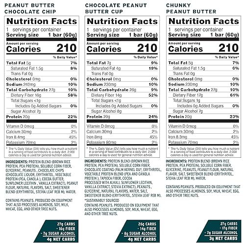 Miniatura 13 de No Cow Barras altas en proteínas, paquete variado original, aperitivos saludables, 0.71 onzas de proteína vegana, altas en fibra, bajas en azúcar