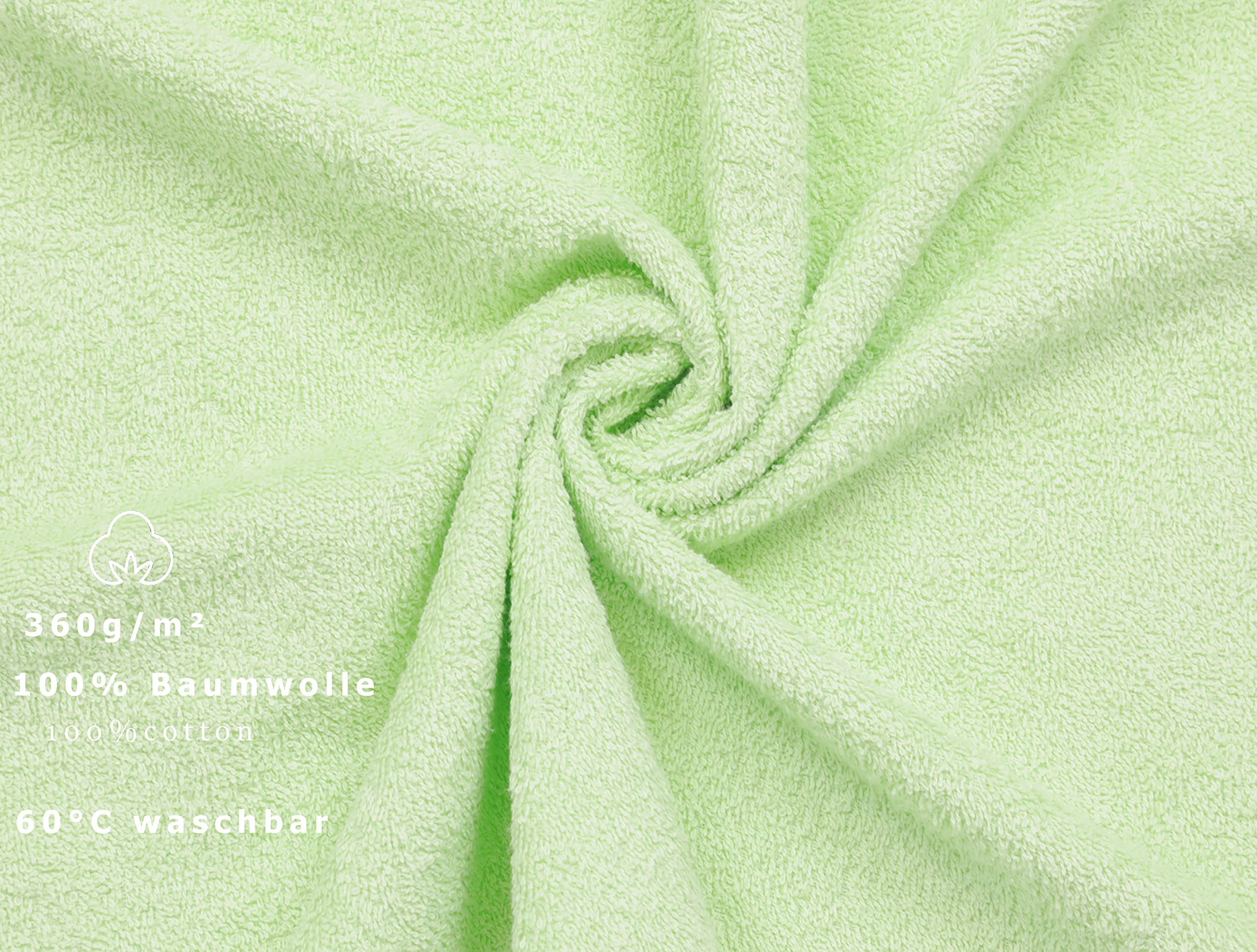 Betz Lot de 6 Serviettes de Bain draps de Bain Palermo 70 x 140 cm 100% Coton Couleur Vert