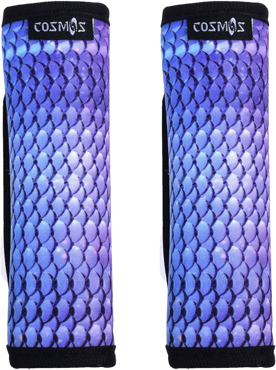 COSMOS Pack of 2 Neoprene Luggage Handle Wrap/Handle Grip/Luggage Identifier for Travel Bag Luggage Suitcase (Blending Scale Pattern)
