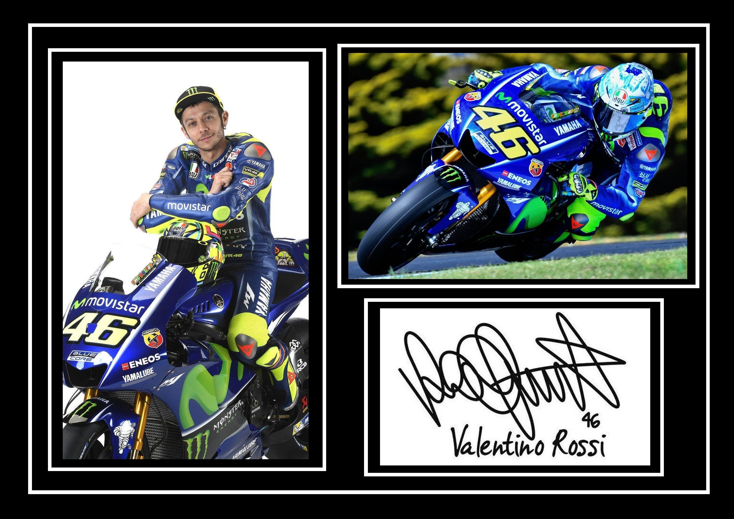 STUNNING QUALITY VALANTINO ROSSI SIGNED/AUTOGRAPHED PHOTO