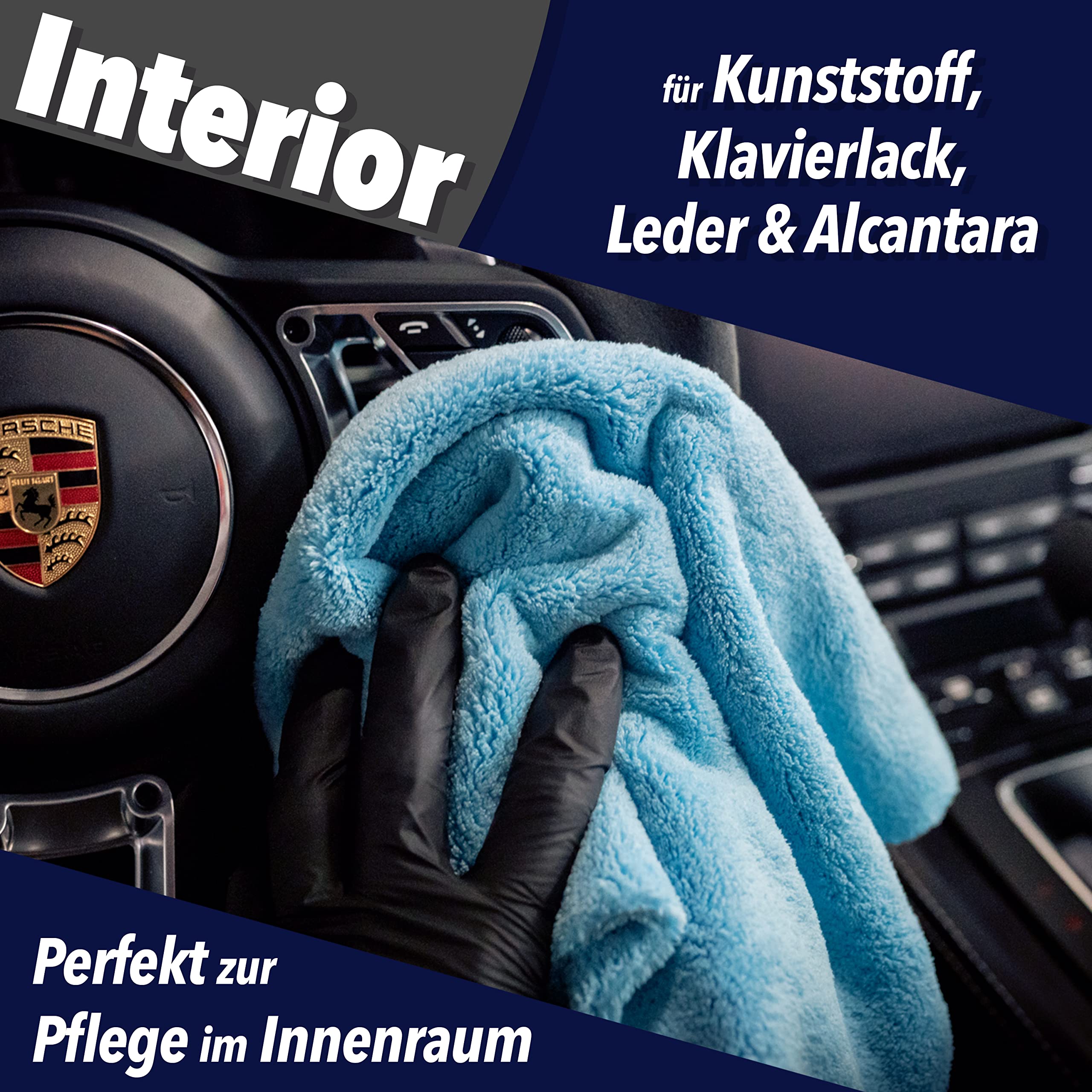 Lot De 3 Chiffons Microfibre Ultra Doux 550GSM 40x40 Cm - Pour Polissage Voiture, Intérieur, Jantes, Sans Rayures