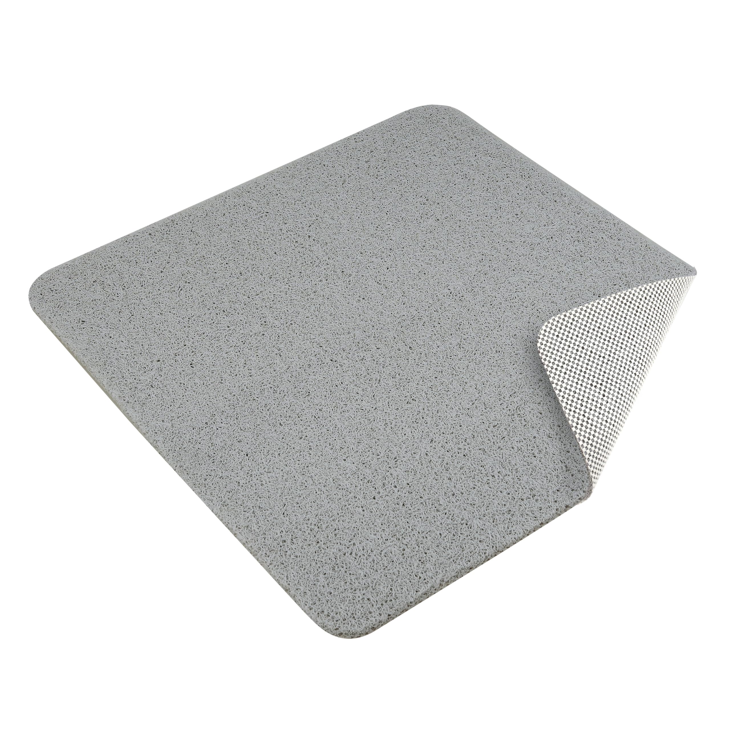 Dikots 60 x 60 cm Square shower mat non slip anti mould - Grey Loofah ...