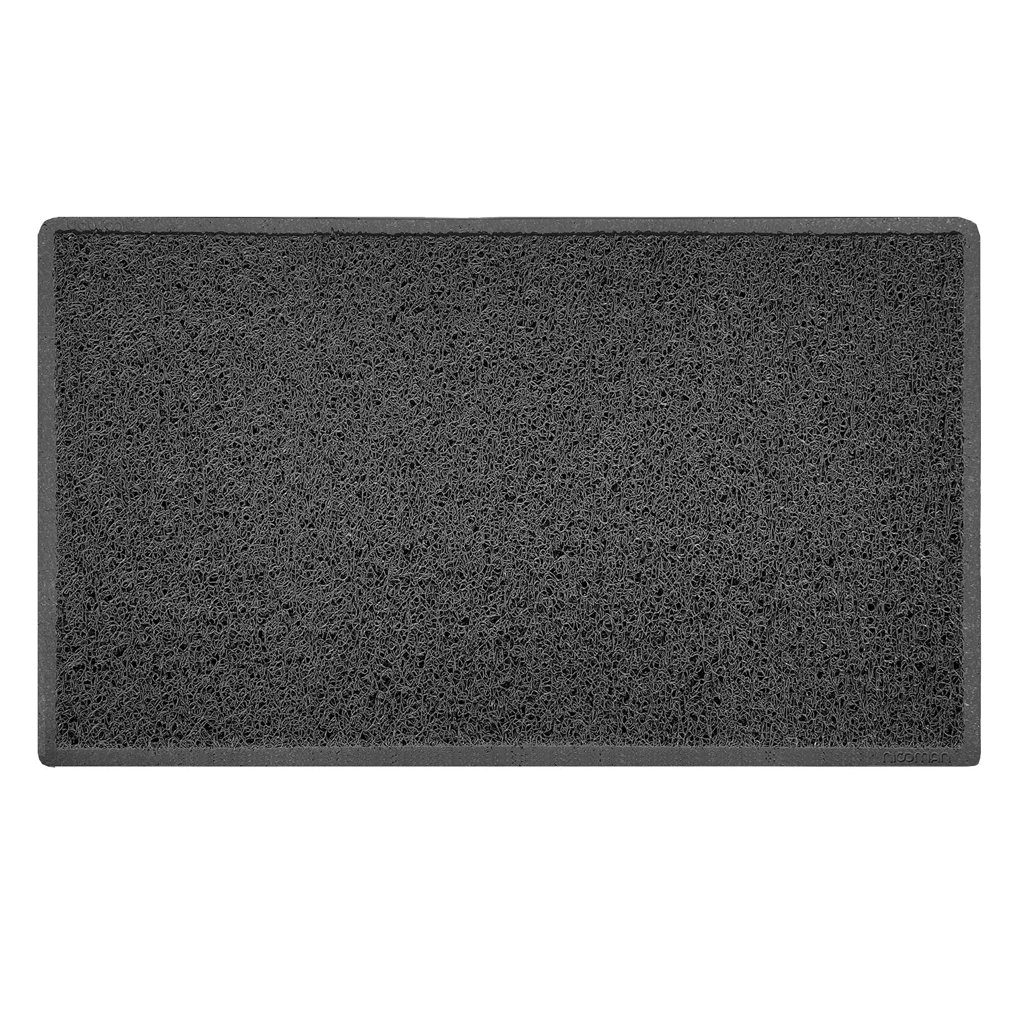 NicomanPlain Door Mat Dirt-Trapper Washable Barrier Doormat-Dark Grey (Drainage Open-Back)-Medium (75x44cm)