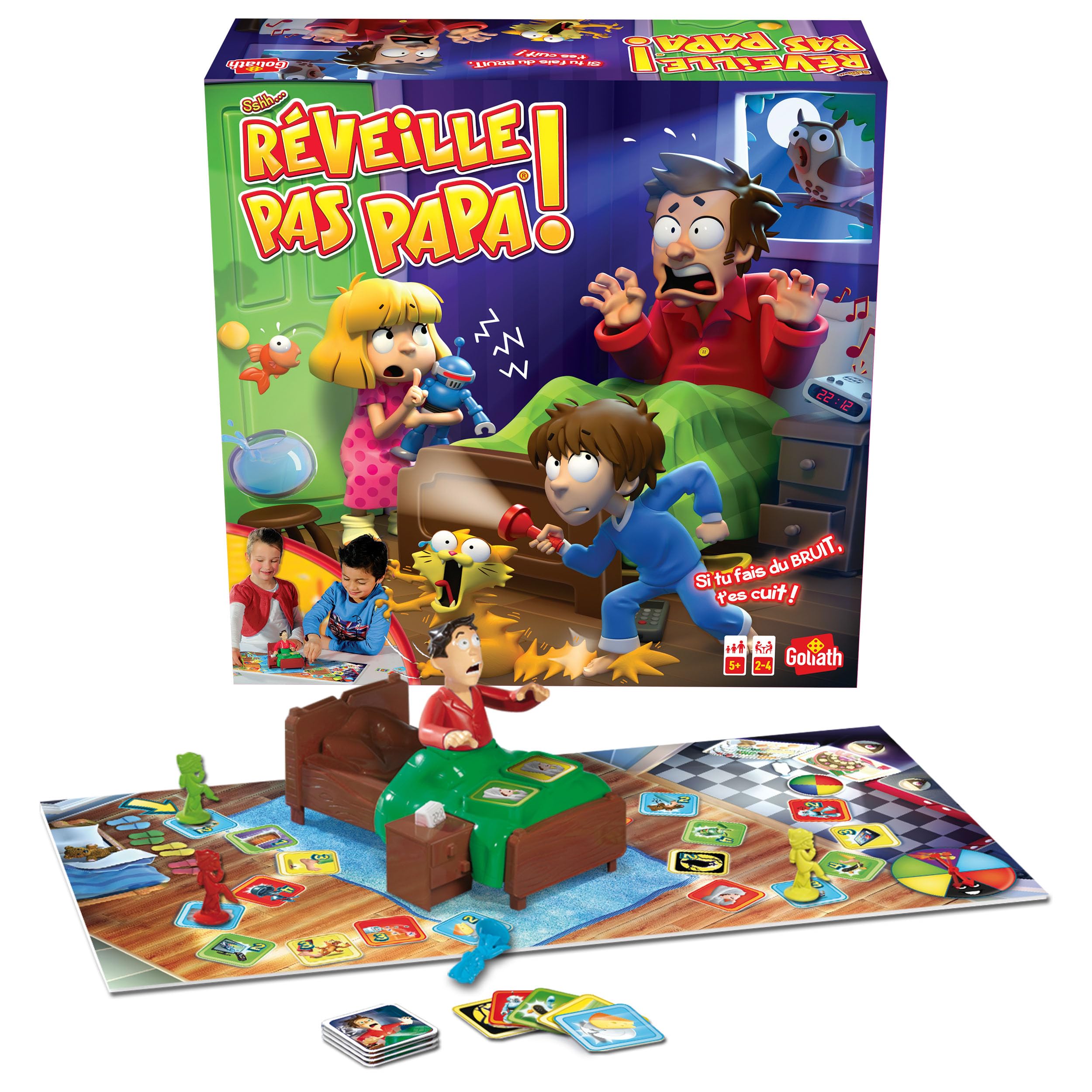 Goliath Réveille Pas Papa - Jeu de Société pour Enfants dès 5 Ans - 2 à 4 Joueurs