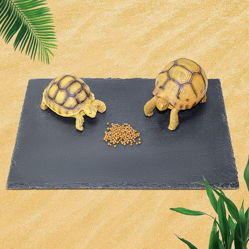 Pedra Natural para Répteis com Plataforma, Comedouro e Tapete BINANO Grande