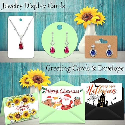 Miniatura 4 de 25 hojas de papel de cartulina verde claro de 8.5 x 11 pulgadas, papel grueso de 92 libras para álbumes de recortes, invitaciones, impresión y