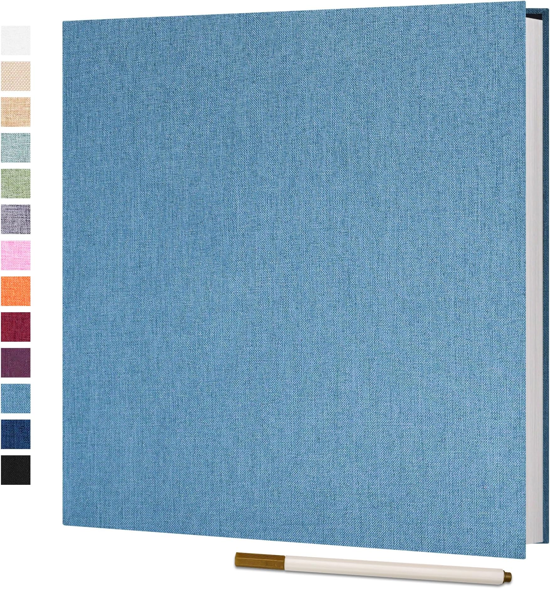 Vienrose Large Photo Album Self Adhesive for 4x6 8x10 Pictures Scrapbook Album DIY Scrap Book 40 Sticky Pages with A Metallic Pen