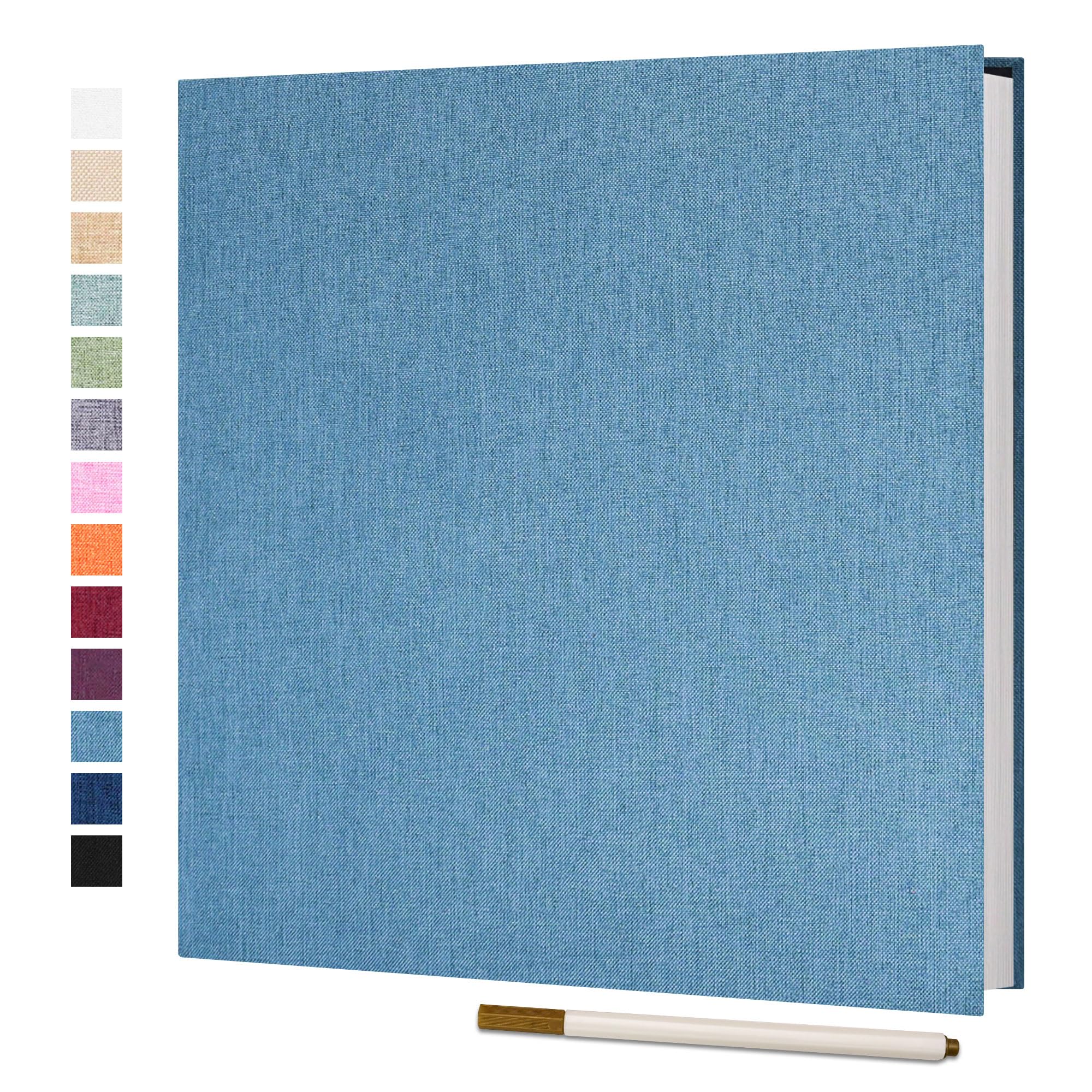 Vienrose Large Photo Album Self Adhesive for 4x6 8x10 Pictures Scrapbook Album DIY Scrap Book 40 Sticky Pages with A Metallic Pen