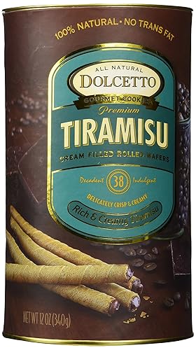 Dolcetto, Wafer Rolls Tiramisu, 12 onzas