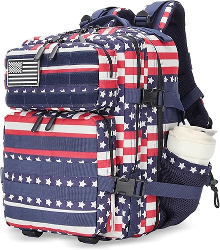 Miniatura 24 de Mochila táctica militar impermeable de 25L para hombres y mujeres, paquete de asalto, mochila de viaje pequeña, Fresa, Pequeño, Mochilas Daypack