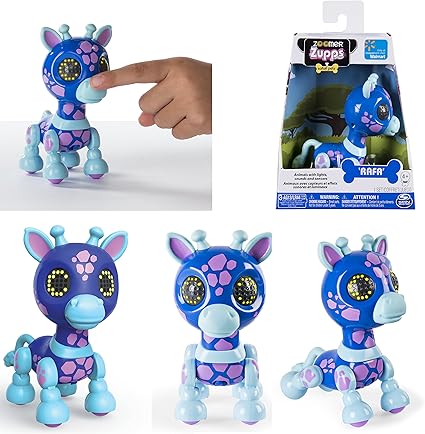 Amazon Com Zoomer Zupps Interactive Giraffe With Lights Sounds And Sensors Rafa Toys Games