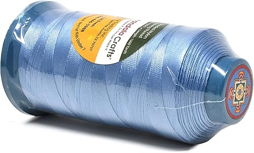 Miniatura 284 de Mandala Crafts Hilos de coser resistentes de nailon consolidado, hilo para tejer jeans de cuero, hilos de tapicería marina al aire libre, Beige