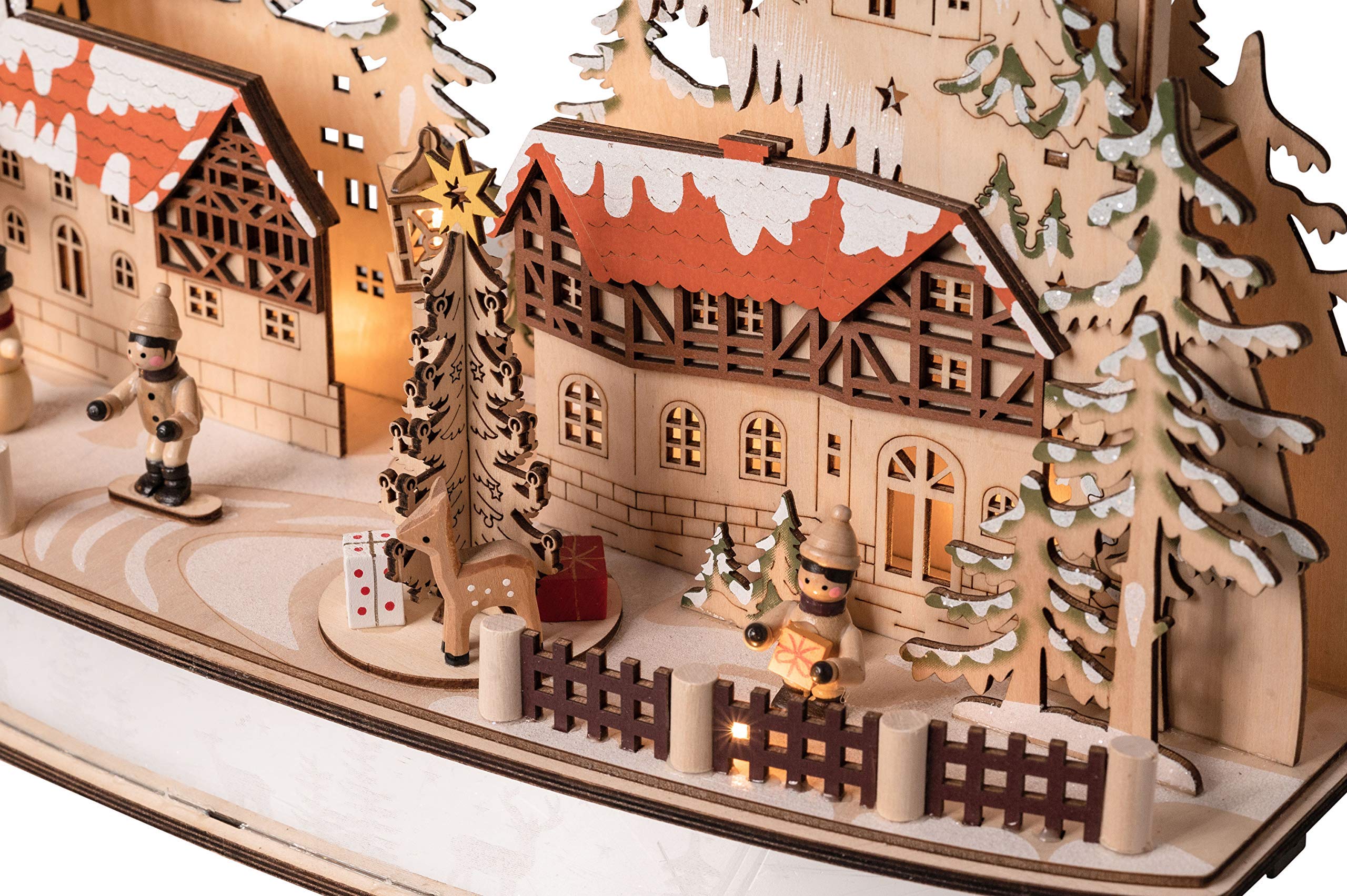 Wichtelstube-Kollektion LED Schwibbogen Weihnachten im Ergebirge, Schwippbogen Lichterbogen