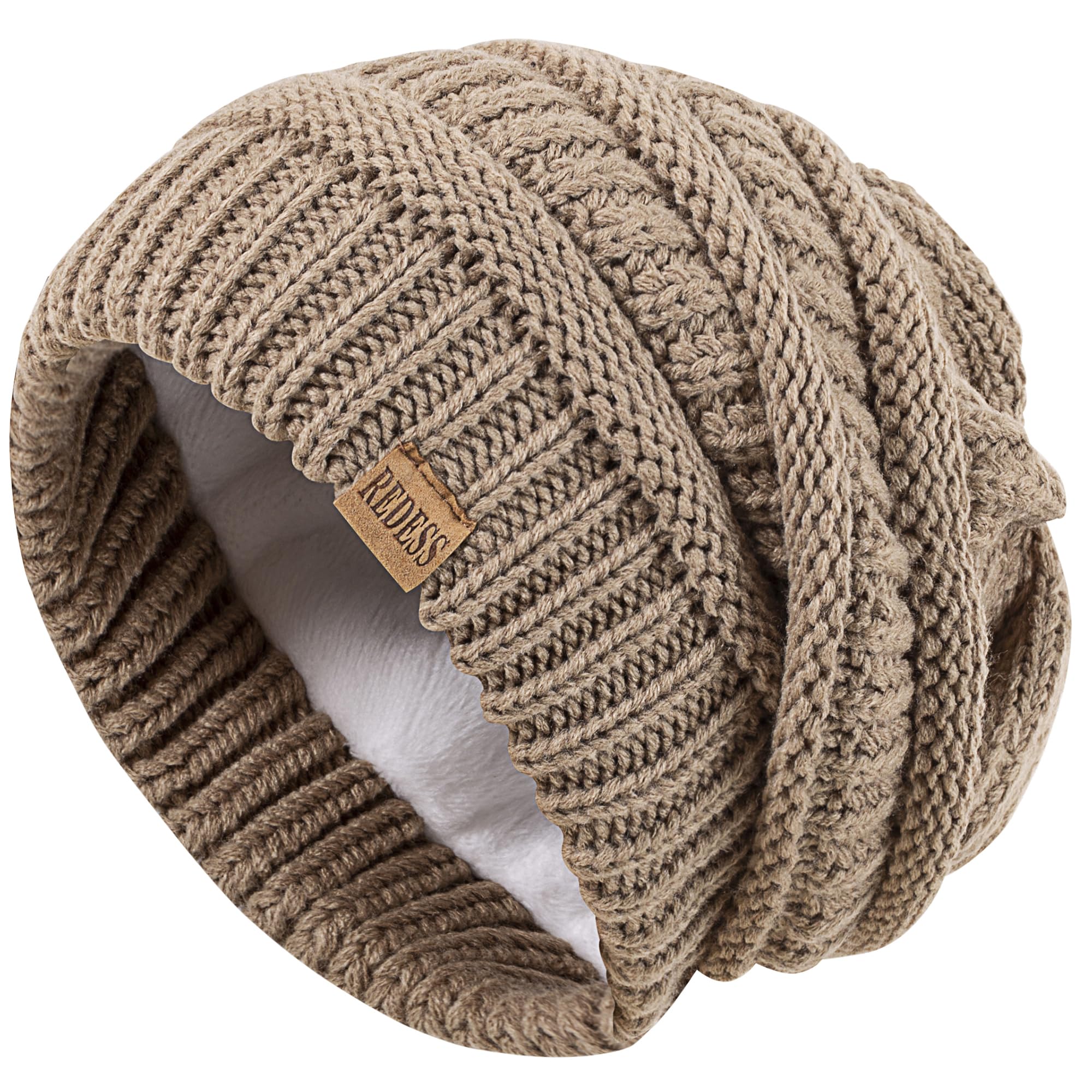 REDESS Slouchy Beanie Hat per Uomo e Donna Winter Warm Chunky Soft Oversize Cable Knit cap