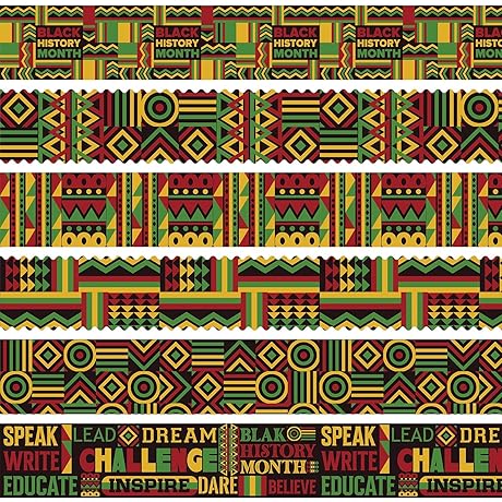 Black History Month Bulletin Board Borders Kwanzaa Kente Cloth Decoration