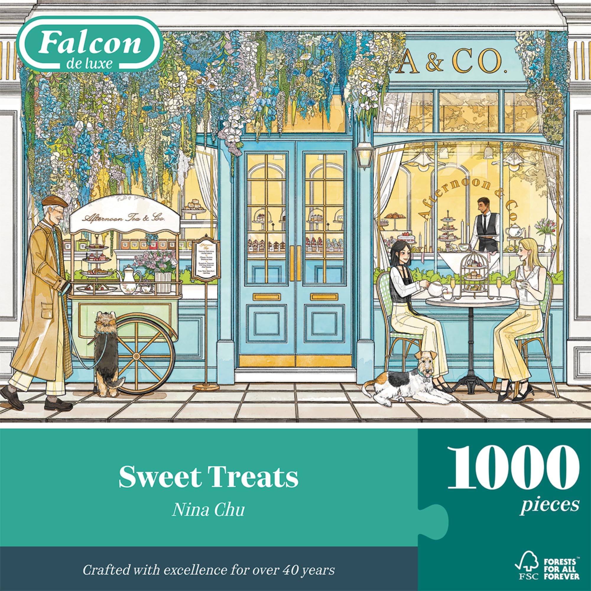 Falcon Sweet Treat - 1000 Piece Jigsaw Puzzle for Adults - Beautifully Illustrated 1000Pc Adults Jigsaw Puzzle - Fun Activity for Home, Puzzles for Rainy Days, Birthday Jumbo