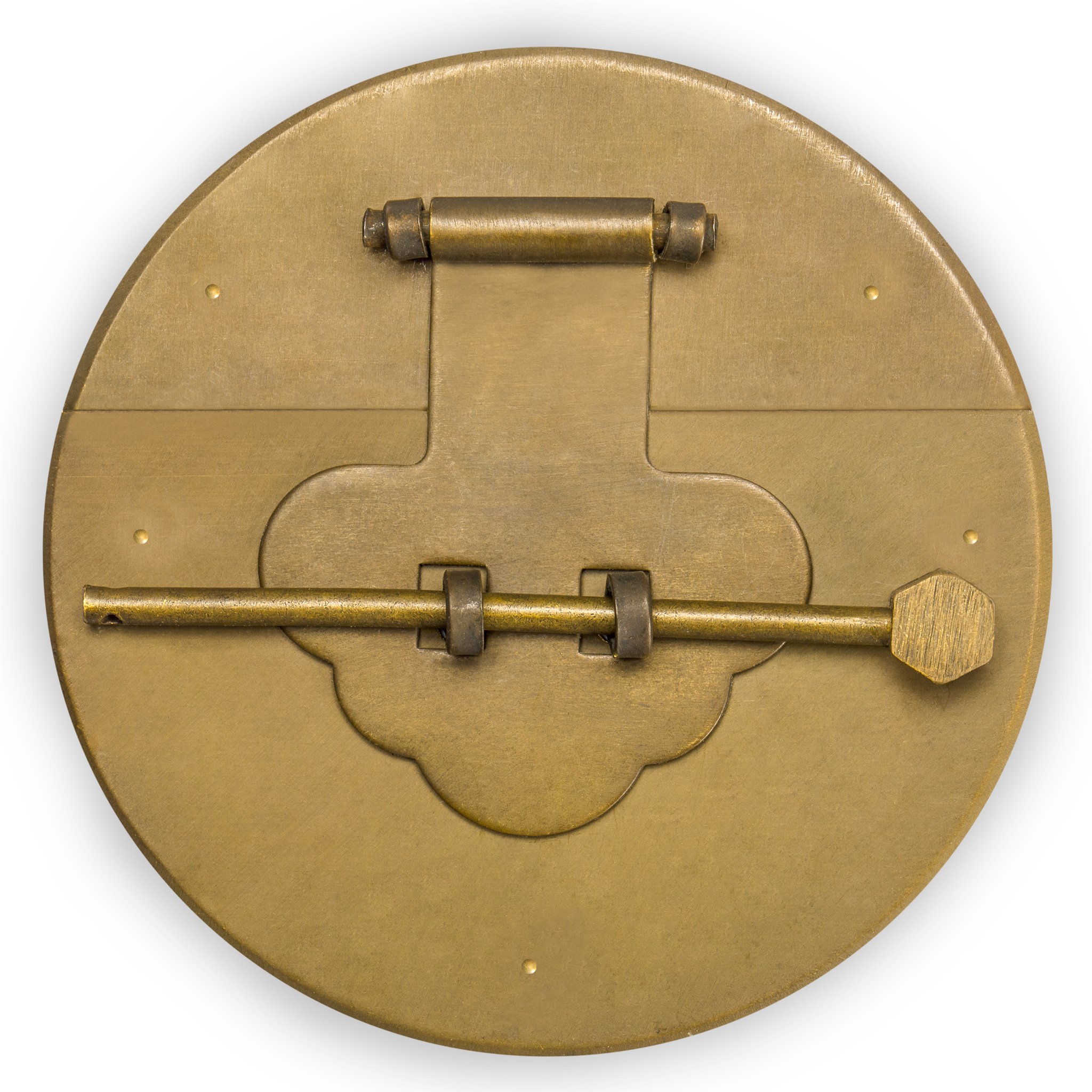 Hardware Philosophy Brass Enchanted Mushroom Chest Face Plate Backplate Hardware Set (3.2 Inches)