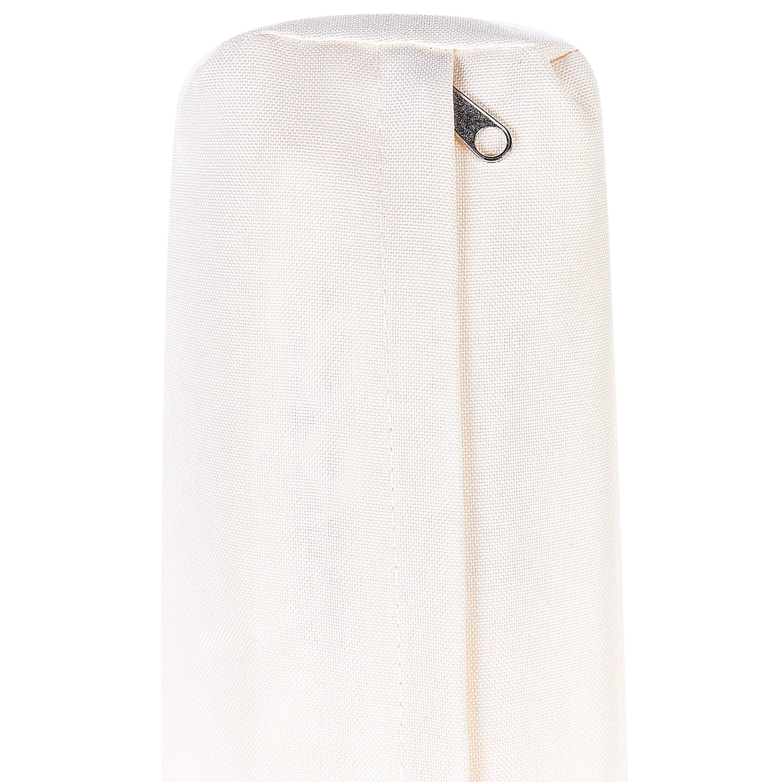 Fauteuil de Jardin d'angle en Bambou avec Coussin Extérieur sans Accoudoirs Blanc Cassé Cerreto