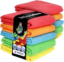 ToolSpace Panni Microfibra Universale 50x60 cm 10 Pezzi Grandi per Cucina Bagno Auto Vetri Specchi Mobili Morbidi Assorbenti Riutilizzabili Senza Aloni Pulizia Casa Multiuso