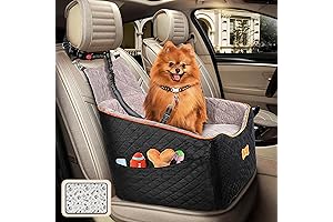Senose Dog Booster Seat, Perfect for Dog in Back Seat to Enjoy Journey