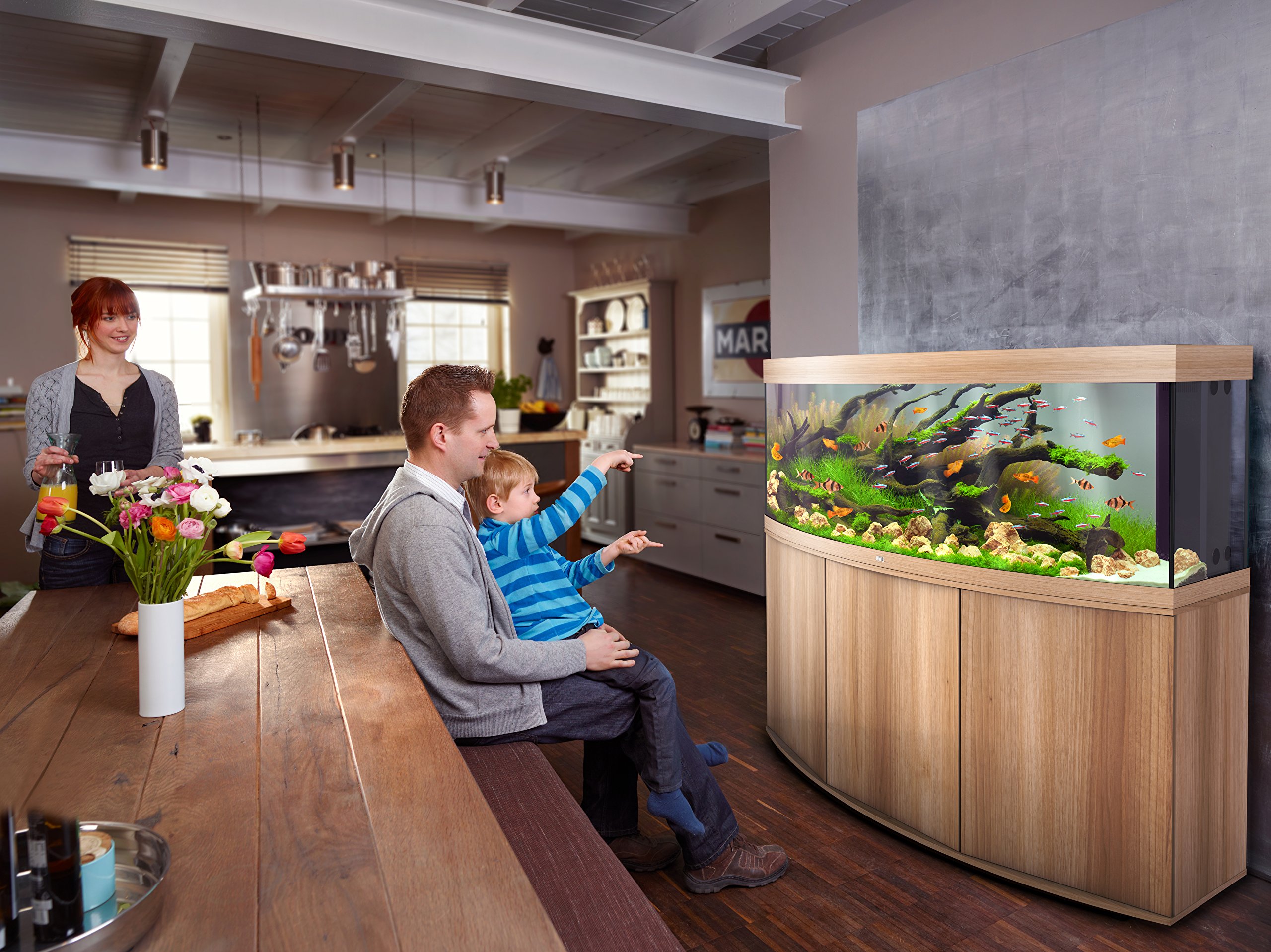 Juwel Aquarium 10851 Vision 450 LED, mit Unterschrank SBX, helles holz