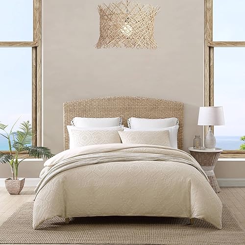 Tommy Bahama - Juego de edredón tamaño King, juego de ropa de cama reversible de algodón, decoración del hogar de diseño para todas las estaciones