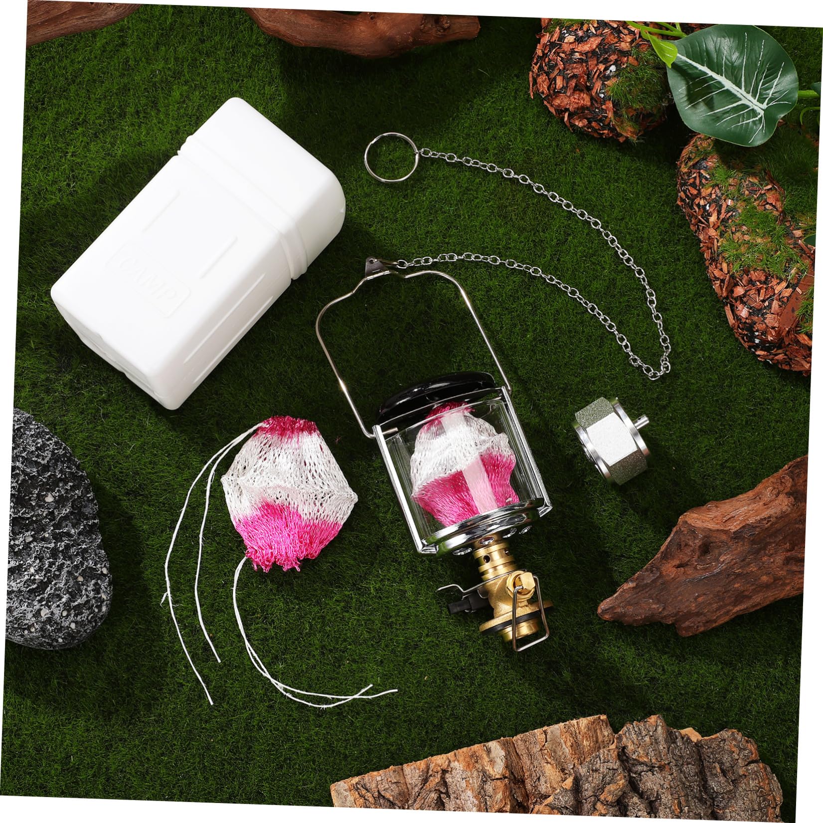 DOITOOL Lampada da Campeggio a Gas Portatile in Rame e Acciaio Inossidabile con Illuminazione per Esterni, per Tende e Rifornimento di Emergenza