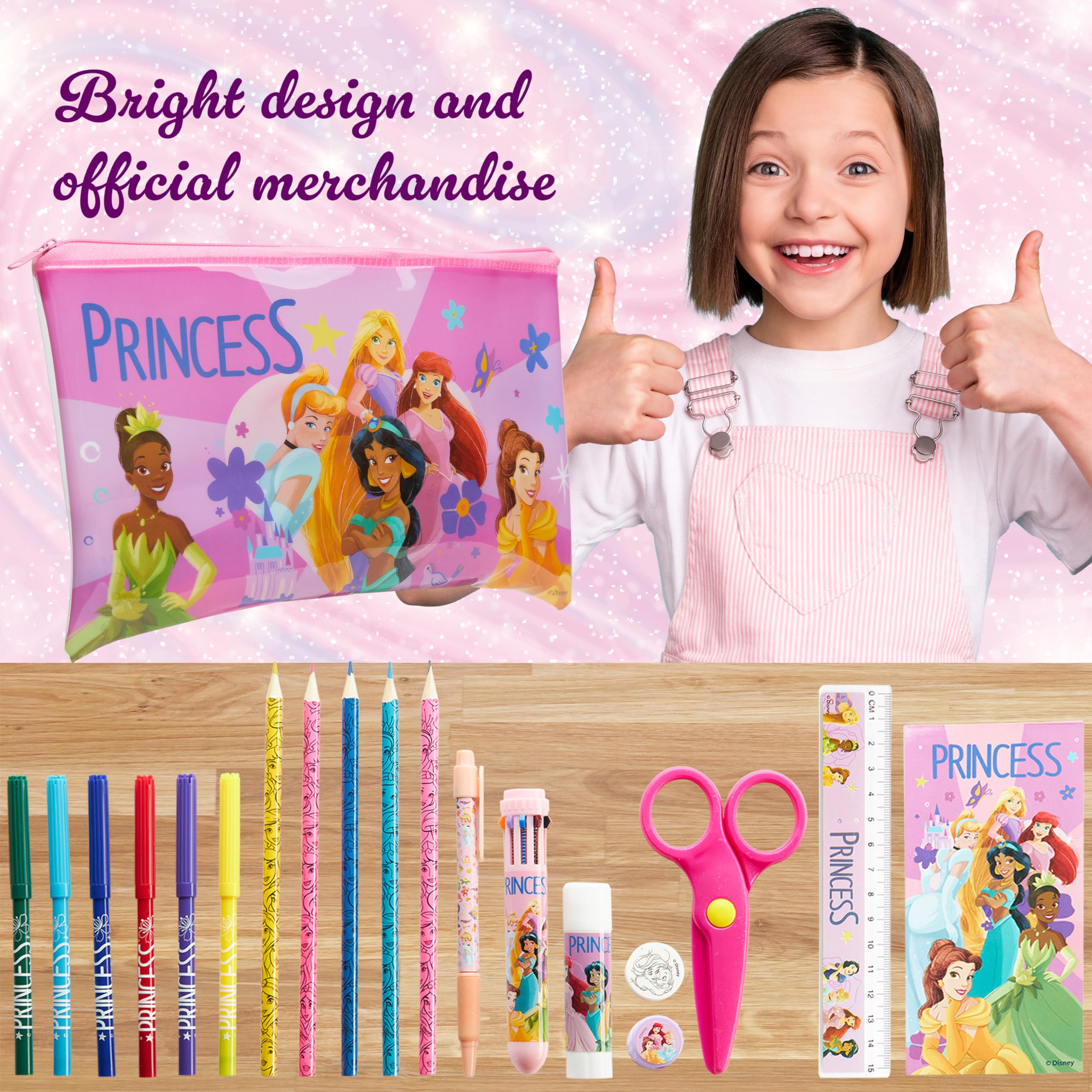 Disney Stitch Kids Pencil Case and Stationery Supplies Set for Preschool Nursery Notebook Colouring Pencils Pen - Image 4