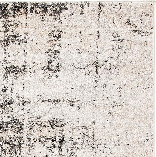 Miniatura 195 de SAFAVIEH Adirondack Collection Tapete de área XL, 12 x 15 pies, color crema y dorado, diseño abstracto moderno, no desprende pelusa y de fácil