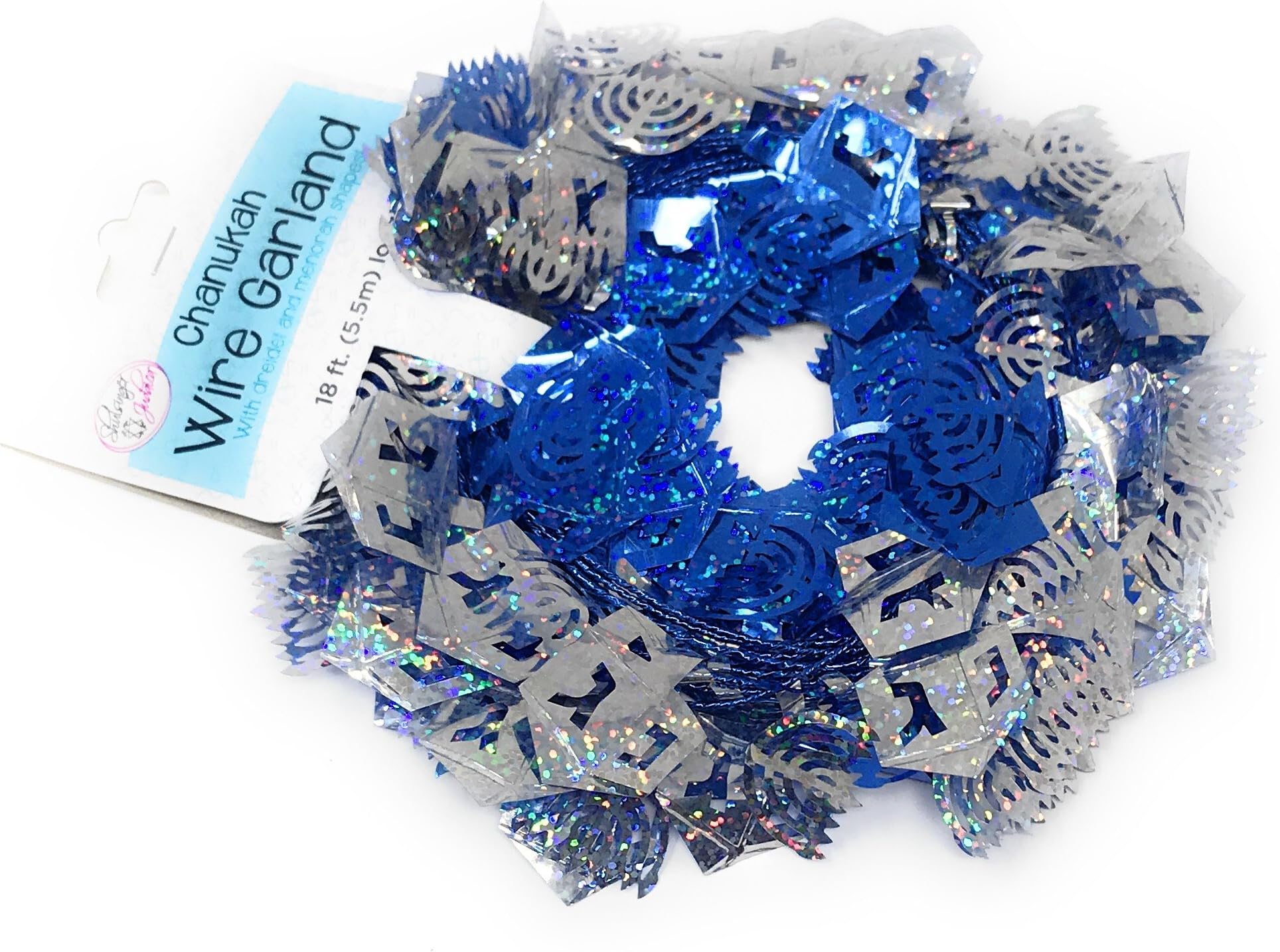 Rite Lite Chanukah Wire Garland - Stars & Dreidels (1)