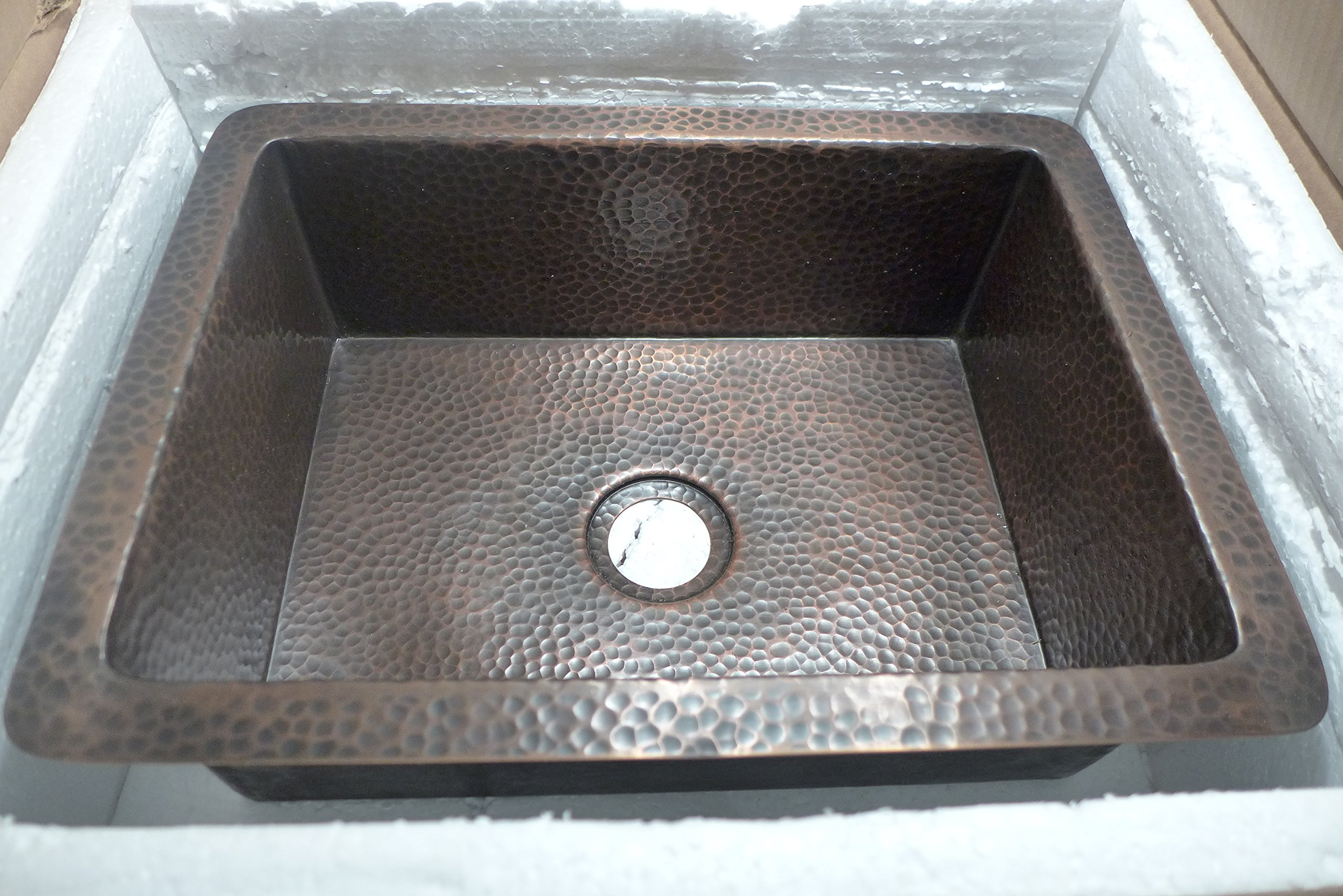 Belle Foret BFC4BARWC Copper Bar Sink, Weathered Copper