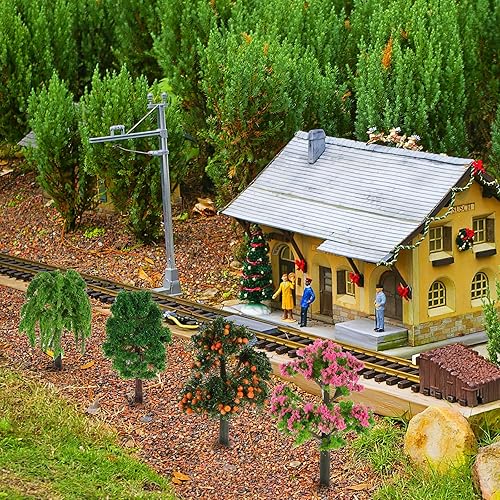 Miniatura 2 de 12 árboles en miniatura para manualidades, accesorios de jardín de hadas, mini árboles de modelo mixto, decoración de casa de muñecas, planta de