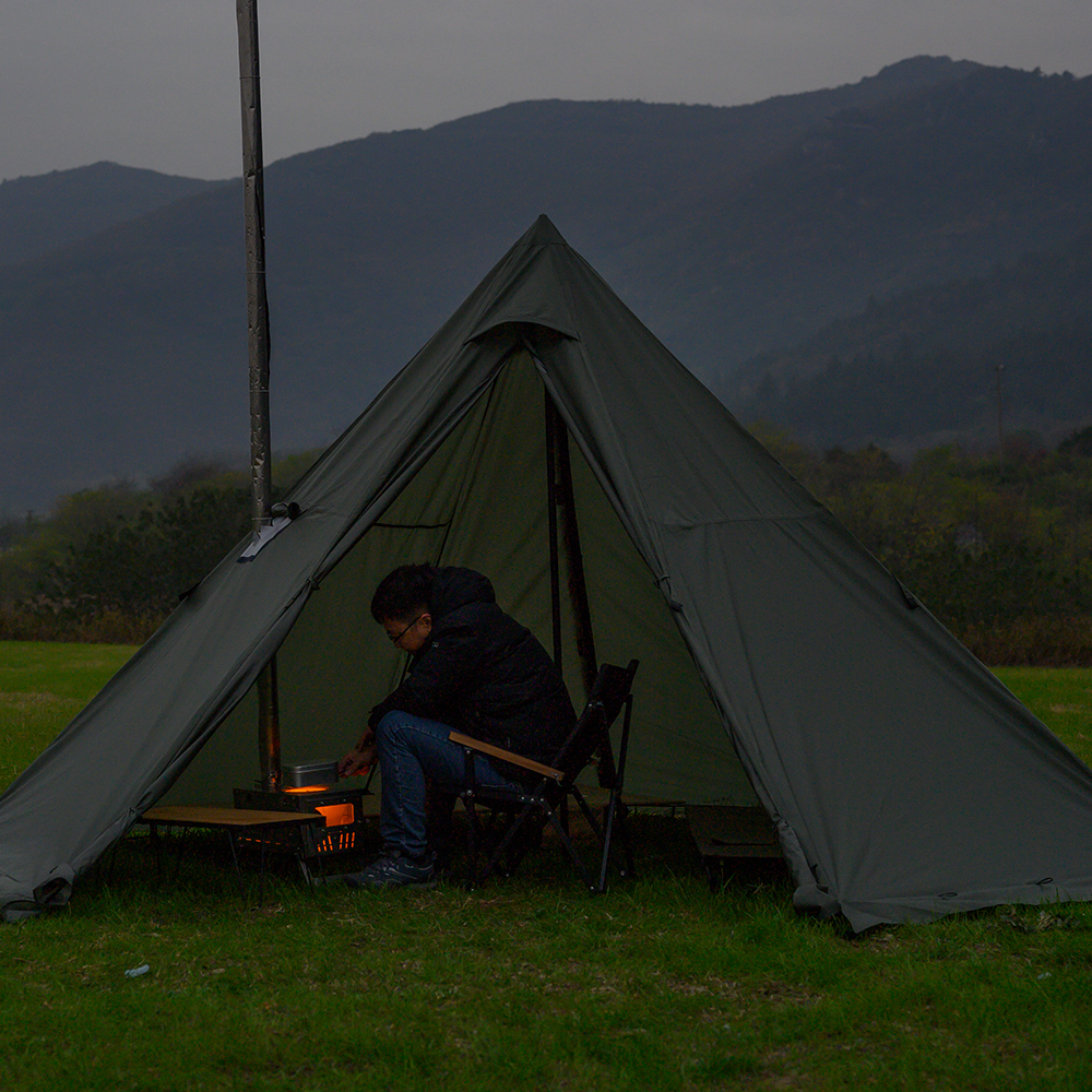 Amazon | TOMOUNT チタン 薪ストーブ 折り畳み式 二次燃焼 厚さ1mm【3M