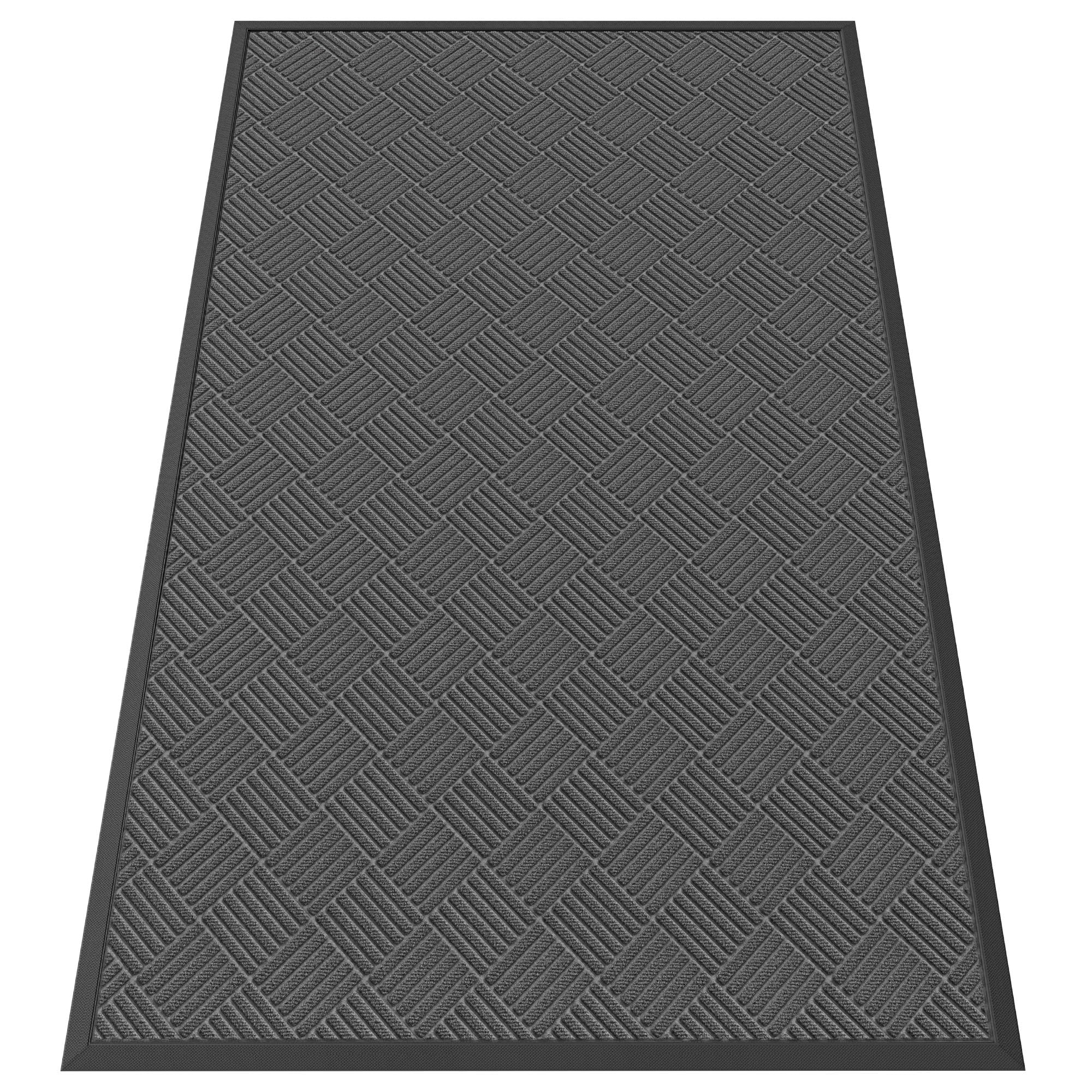 Indoor Outdoor Door Mat, 5' x 3' Doormat for Entryway, Black — Amazon image 12