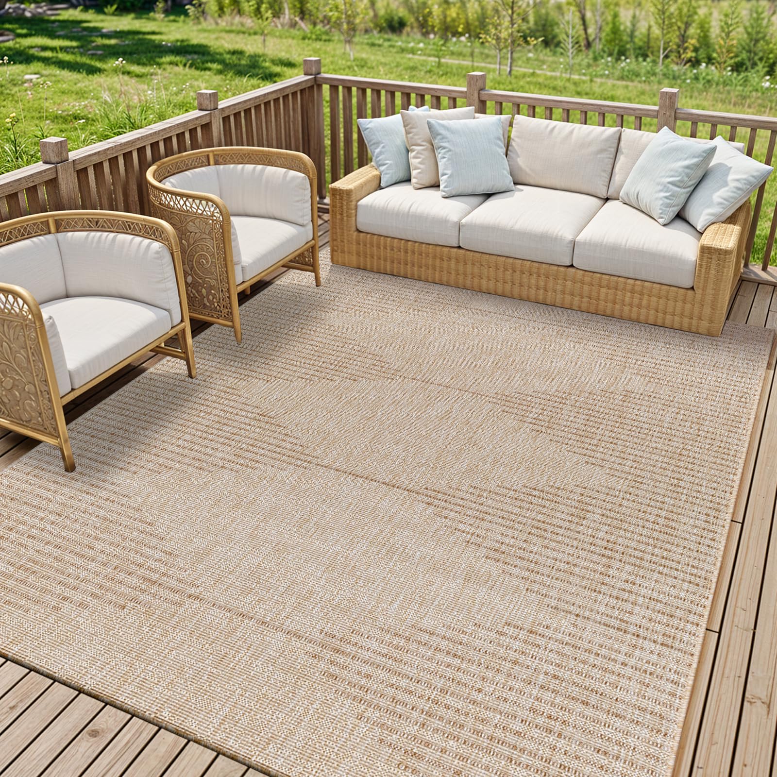Rackhams Cream/Beige/Brown Eagean-Global In- & Outdoor Rug - 200 X 275 Cm