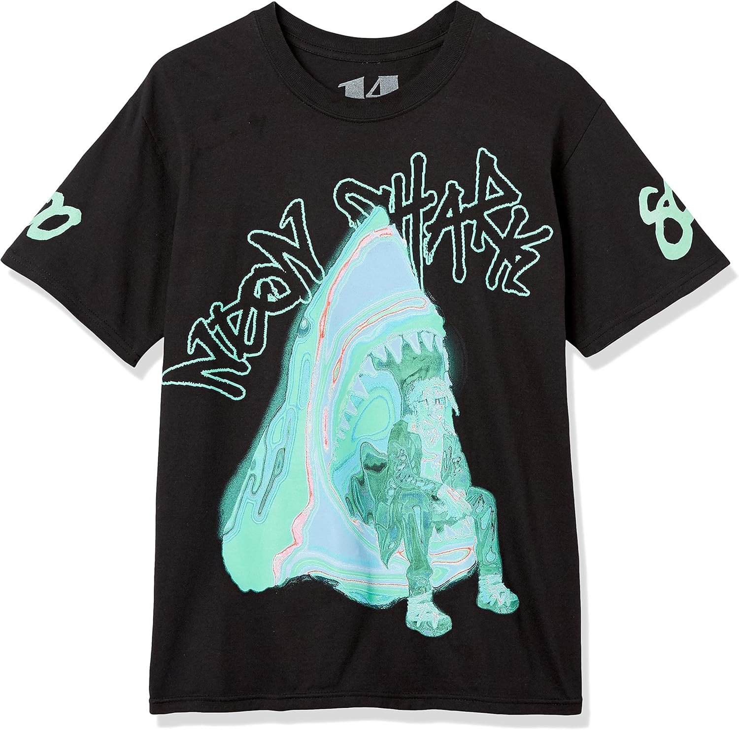Trippie Redd Unisex-Adult Neon Shark Airbrush TeeT-Shirt - Image 3