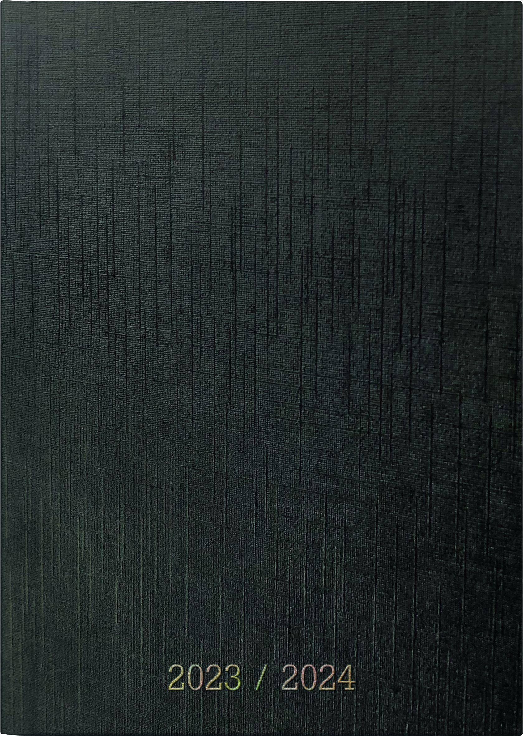 BRUNNEN Balacron Mystèry Weekly Calendar 2023/2024 A5 Black 2 Pages = 1 Week