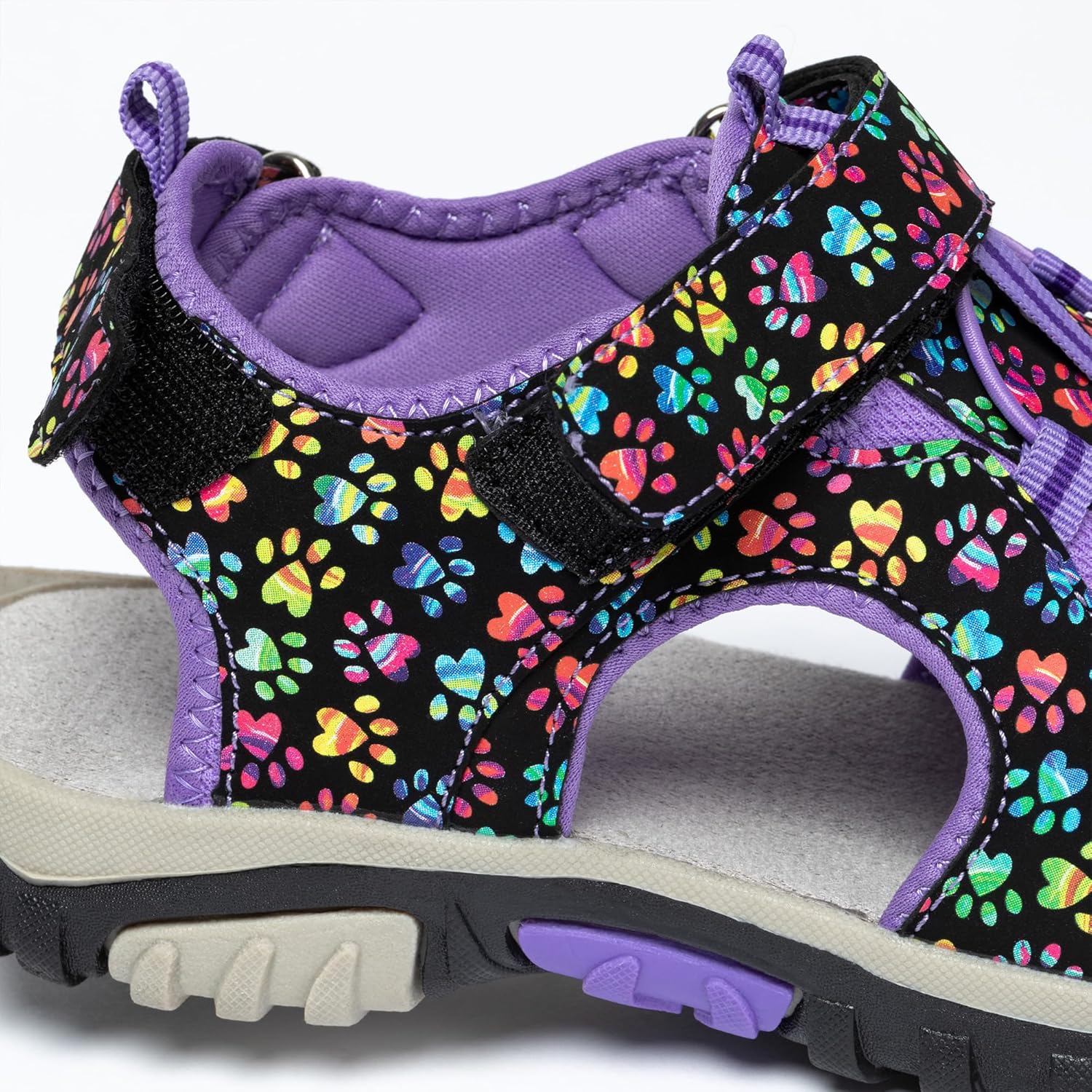 GreaterGood Walking Paws Comfort Sport Sandals Closed Toe Adjustable Lightweight Flexible Durable Outdoor Shoes for Women Hiking Gardening