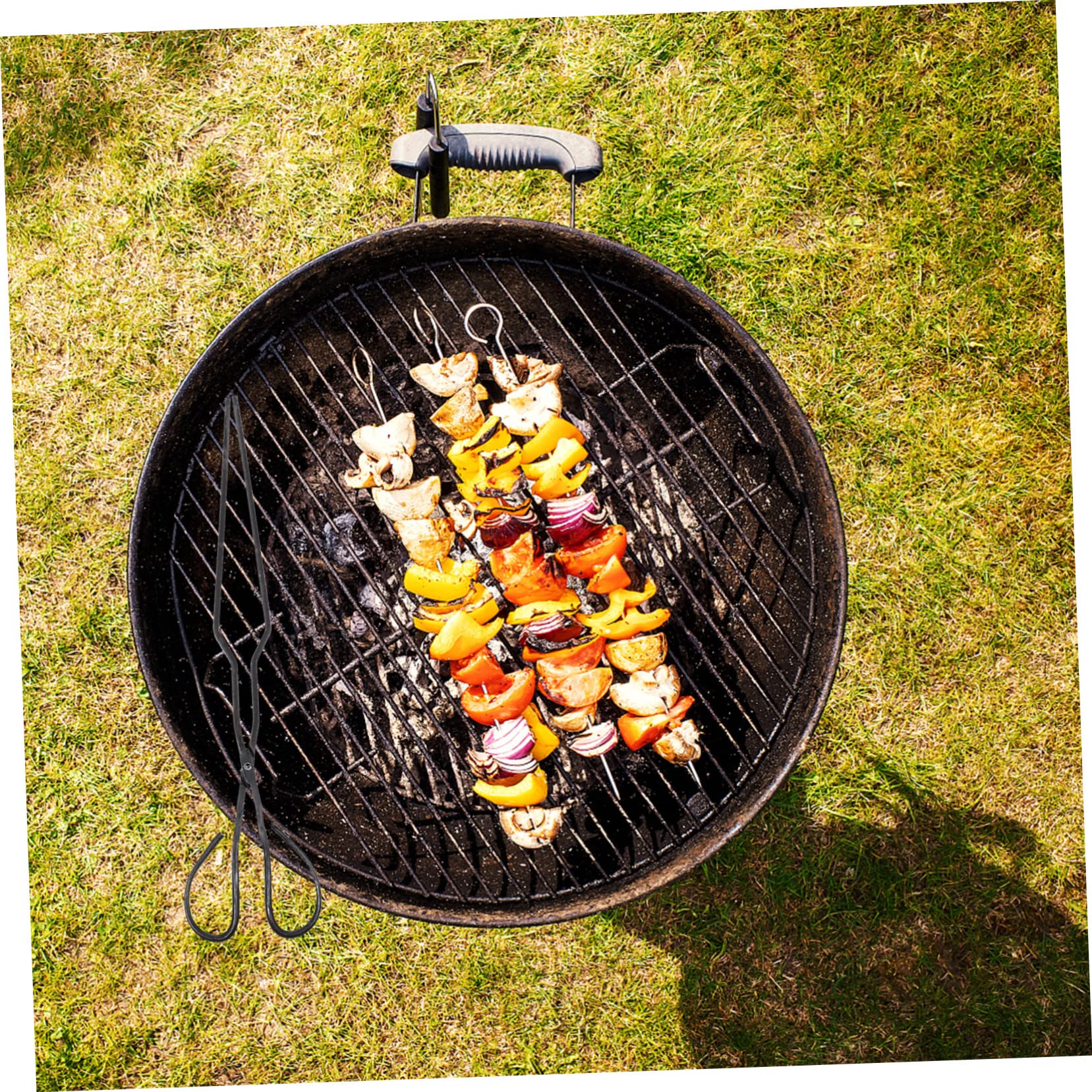 TOYANDONA 2pezzi Pinza Per in Manico Per Carbone Attrezzatura Da Per Esterni Utensile Per Barbecue