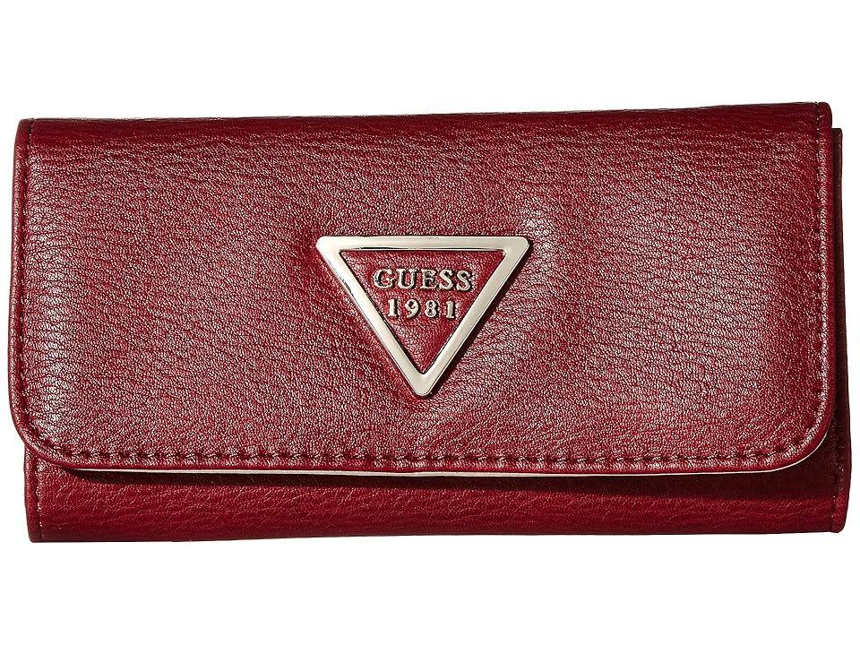 

GUESS Lauri SLG Slim Clutch (Red) Handbags