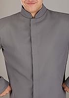 Vista 4 de Disfraz de traje gris de lujo para adultos, traje de hombre malvado, Gris