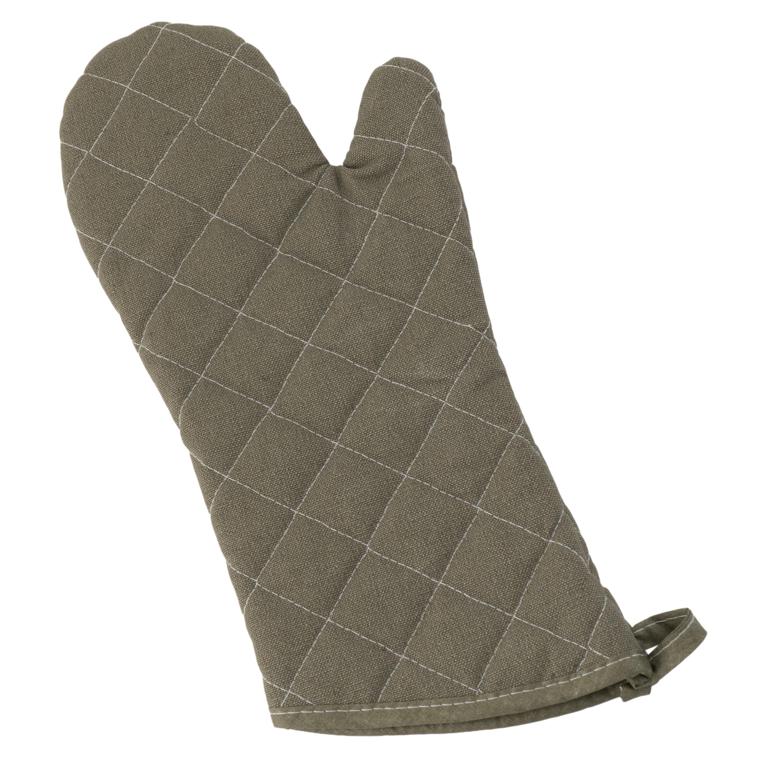 15" Green Sage Commercial Oven Mitt by Winco – 15", Fabric, Sage Green, Model OMF-15