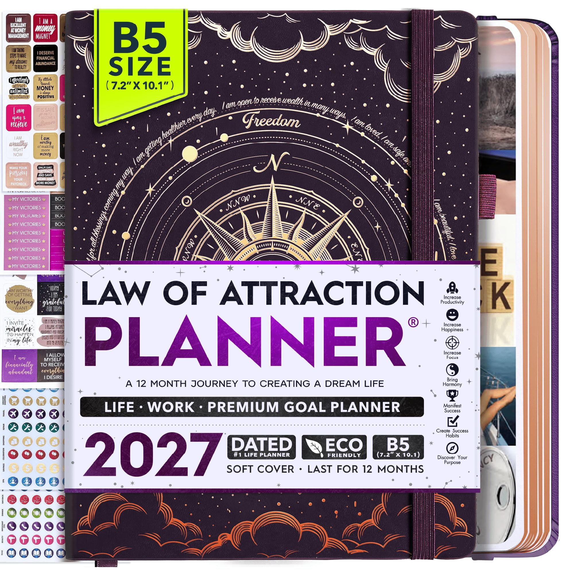 2027 Planner Weekly and Monthly &amp; Manifestation Journal for Women