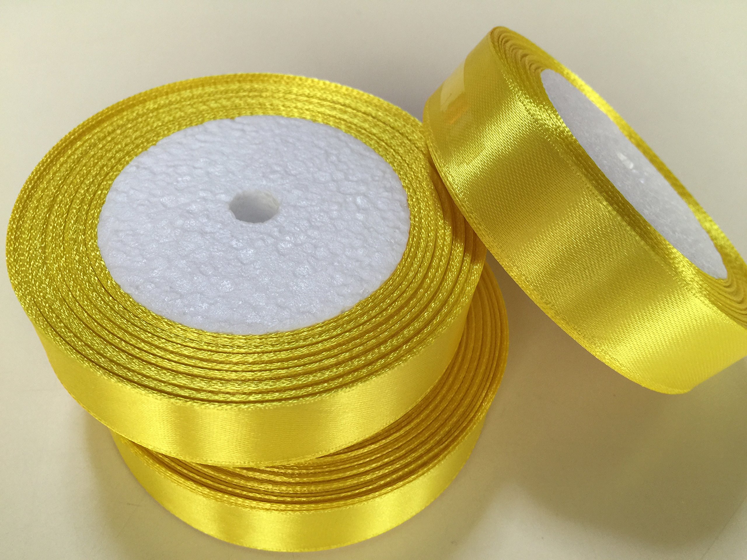 Amazon Co Jp リボンセレクト リボン サテンリボン 幅mm 長さm 黄 ホビー