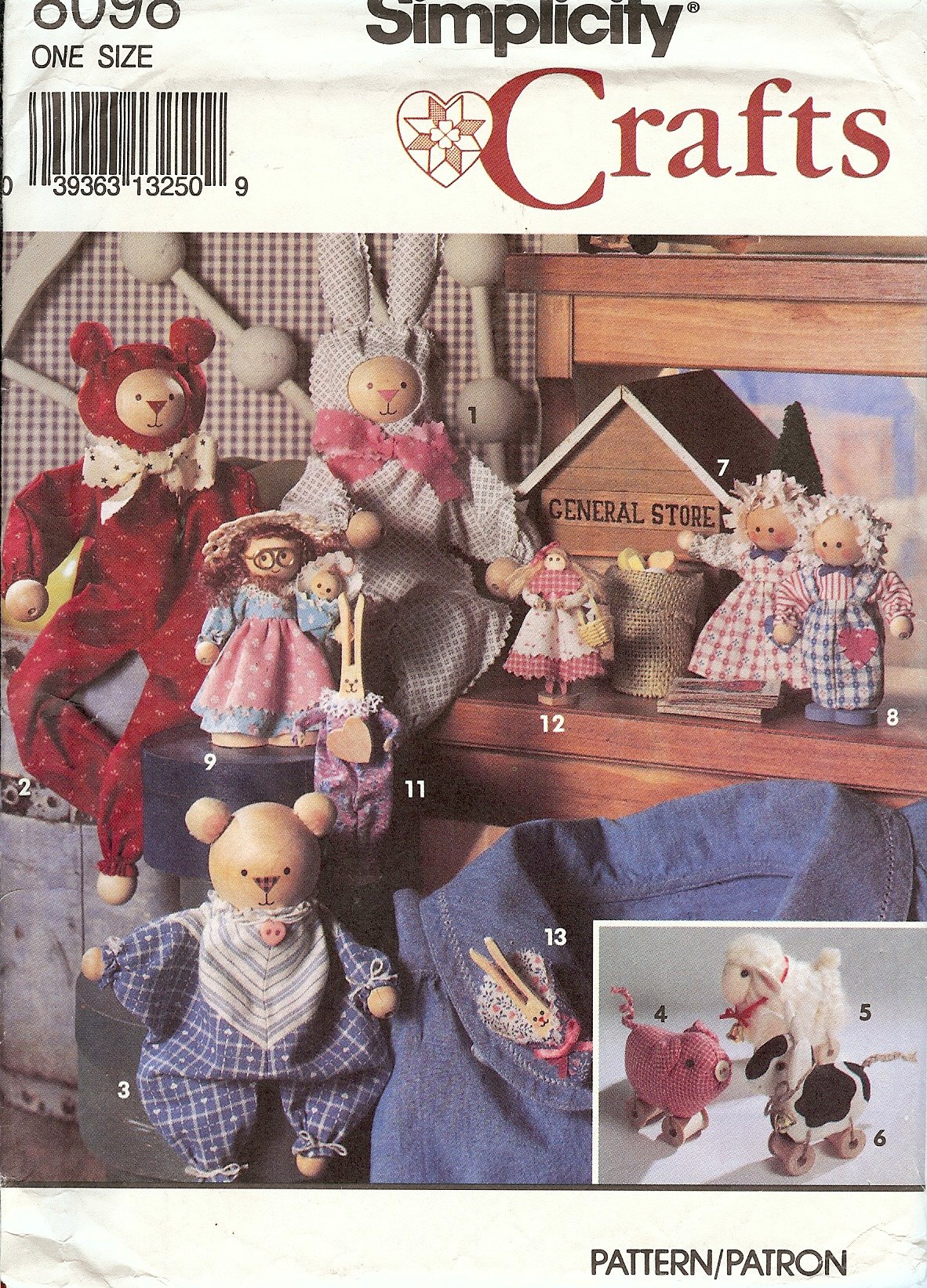 Simplicity Crafts Pattern 8098 Clothespin and Spool Toys